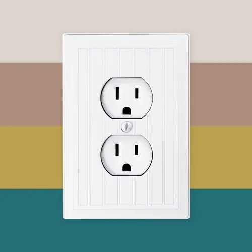 Miniatura 8 de Questech Decor - Placa de pared para cubierta de toma de corriente eléctrica dúplex, placa de interruptor individual de 1 banda, cubierta