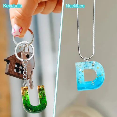 Miniatura 8 de 1 molde de adorno del alfabeto, moldes de resina del alfabeto, moldes de silicona para números de resina de silicona, moldes de llavero de silicona