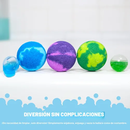 Miniatura 6 de Bombas de baño Tub Works Super Goo Slime 'Sorpresa', paquete de 6 Bombas de baño para niños con sorpresa interior No tóxico Jabón de slime
