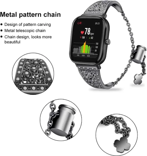 Miniatura 6 de FitTurn Correa de reloj compatible con Amazfit Active 2 Square/1/GTS 4 4mini/GTS 3/GTS 2/GTS 2e/GTS 2 mini/GTR 1.654 in/Bip 3 pro/Bip 3 SmartWatch