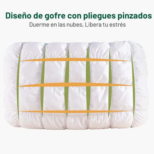 Miniatura 6 de YOUR MOON - Almohada de cama de apoyo esponjosa tamaño Queen, relleno premium súper suave alternativo al plumón para dormir, almohadas de cama