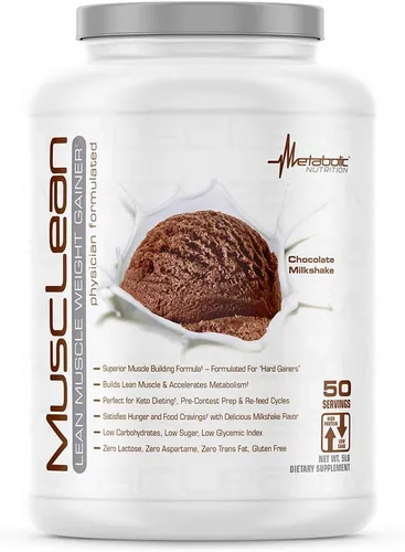 Miniatura 9 de Metabolic Nutrition - Musclean - Batido, reemplazo de comidas con alto contenido de proteínas de suero de leche, nutrición de mantenimiento, baja