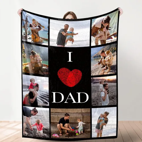 Miniatura 18 de Manta personalizada con foto, manta personalizada con imagen, regalos personalizados para pareja, mamá, papá, novia, novio, amigo, cumpleaños, 10