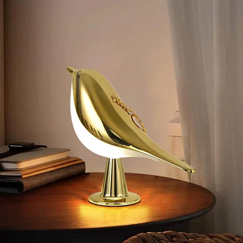 Miniatura 11 de Lámpara de mesa con control táctil de mesita de noche, lámparas de aroma, con forma de pájaro, lámpara de escritorio LED con puerto de carga USB, 3