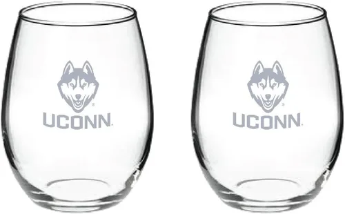 Miniatura 47 de RFSJ Juego de 2 copas de vino o bebidas con logotipo de Satin Frost (Harvard)