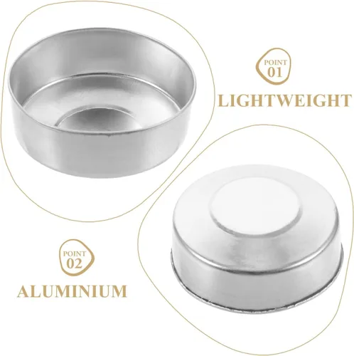 Miniatura 7 de 500 unids redondo de lata té tazas de luz caja vacía vela envases de cera modelo de velas DIY cera velas accesorios candelita