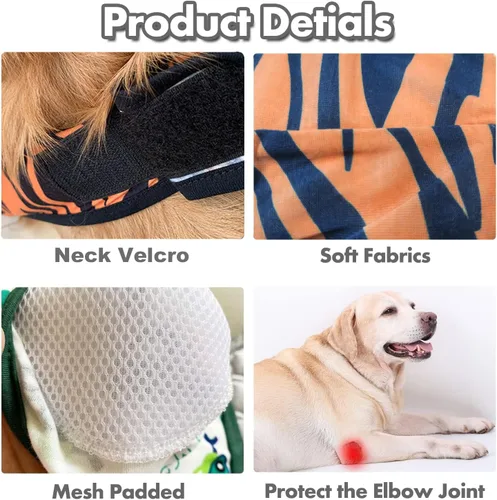 Miniatura 4 de Protector de codo para perro, manga larga para recuperación de articulaciones del perro, manga larga para evitar lamer heridas, coderas de perro