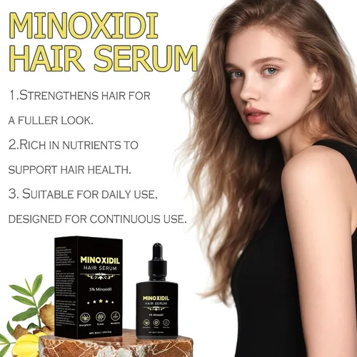 Miniatura 4 de 5% de crecimiento del cabello de minoxidil para hombres y mujeres, suero de crecimiento del cabello de minoxidil, promueve el crecimiento