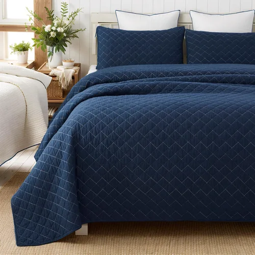 Miniatura 15 de Brandream Juego de ropa de cama de algodón de 3 piezas de 3 piezas con diseño de diamantes beige terroso, moderno, bohemio, chic y minimalista