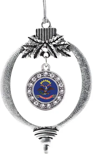 Miniatura 17 de Inspired Silver - Twin One - Adorno festivo de Navidad de plata - Adorno festivo de árbol de Navidad con dije de círculo y circonita cúbica