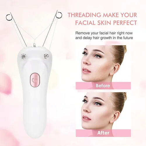 Miniatura 5 de Removedor de vello facial, depiladora eléctrica inalámbrica para mujer, depiladora de hilo facial, depiladora de belleza para mujer, removedor