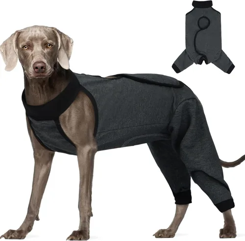 Miniatura 20 de ROZKITCH Manga de pierna para cirugía para perros, piernas traseras, macho y hembra para evitar lamer heridas, codo, rodillera, traje de Azul