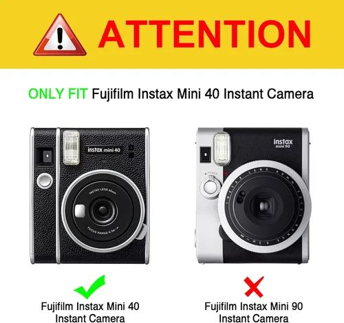 Miniatura 2 de Fintie Funda protectora para cámara instantánea Fujifilm Instax Mini 40 – Funda de piel vegana premium con correa ajustable extraíble