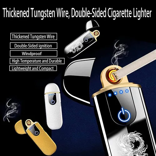 Miniatura 3 de Encendedor electrónico, encendedor inteligente recargable por USB, mini encendedor eléctrico, encendido táctil, resistente al viento, encendedor sin