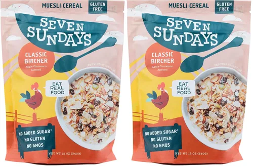 Miniatura 10 de Seven Sundays Farmers Market - Cereal orgánico Muesli de grosella y almendra, bolsa de 12 onzas, certificado sin gluten, sin OMG, sin azúcar
