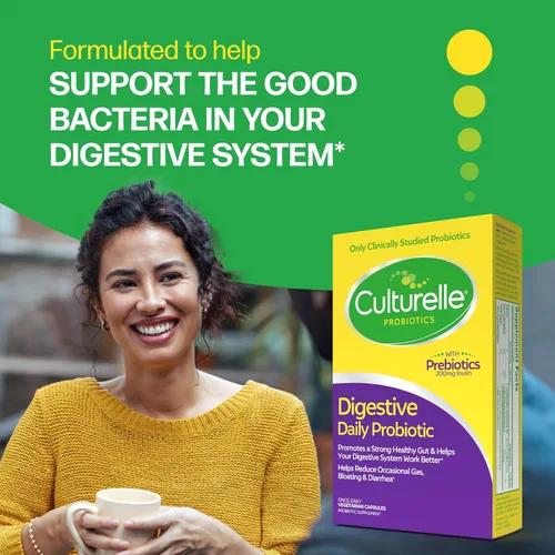 Miniatura 4 de Culturelle Cápsulas probióticas diarias para hombres y mujeres, cepa probiótica más estudiada clínicamente, salud digestiva e intestinal, apoya