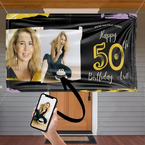 Miniatura 10 de NiceMemoryLLC - Cartel de vinilo personalizable con texto en inglés «Happy Birthday», telón de fondo de fiesta, regalo y decoración, de NiceMemoryLLC