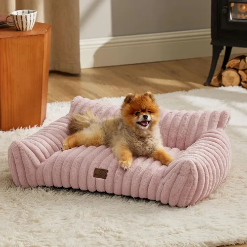 Miniatura 28 de Bedsure ComfyFleece Lindo sofá para gatos para mascotas, camas esponjosas para gatos con forro polar de pana suave de alta calidad, camas esponjosas