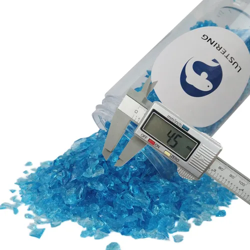 Miniatura 2 de LUSTERING Vidrio triturado de alto brillo con purpurina, vidrio para fuego, vidrio roto, gemas de vidrio para foso de fuego, manualidades DIY