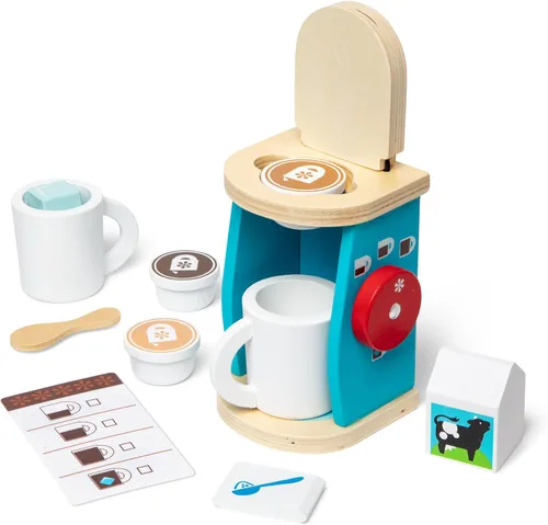 Miniatura 10 de Melissa & Doug 22 piezas Steep y Serve Juego de té de madera, accesorios de cocina y alimentos.