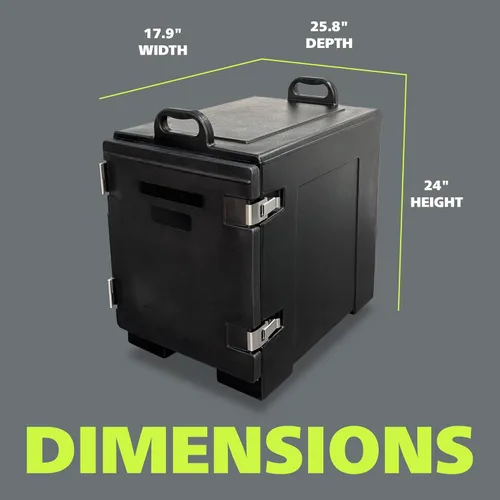 Miniatura 7 de Pearington Transportador de Bandejas de Alimentos Aislado de Grado Comercial para 5 Bandejas de Tamaño Completo, Caja Térmica Calentadora
