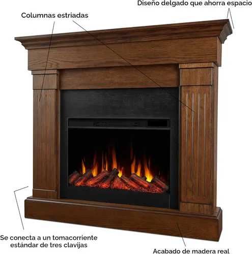 Miniatura 3 de Real Flame chimenea eléctrica (roble de castaña)