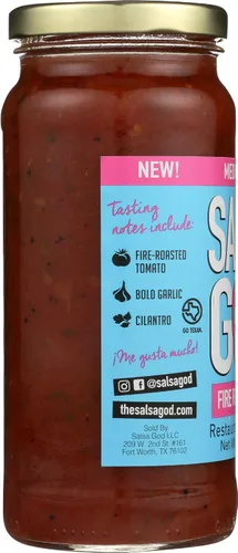 Miniatura 6 de Salsa God Salsa roja asada al fuego Med, 16 oz