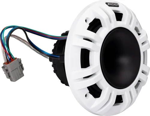 Miniatura 2 de KICKER 48KMXL65 6.5" 4-Ohm RGB-LED KMXL Altavoces coaxiales marinos cargados con bocina, par