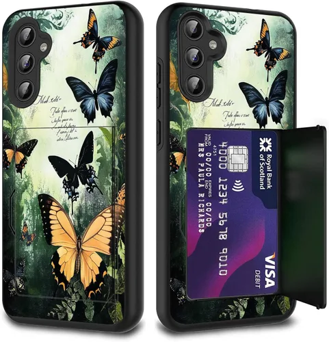 Miniatura 52 de Funda híbrida de doble capa con función atril para Samsung Galaxy A16 5G de 6.9 pulgadas, diseño de vaca con bandera estadounidense