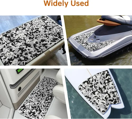Miniatura 6 de Suelo de lancha de espuma EVA, cubierta de lancha, suelo marino de camuflaje para cubierta de espuma de barco, hoja autoadhesiva, impermeable