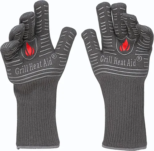 Miniatura 13 de Guantes de parrilla y barbacoa GRILL HEAT AID para asar y cocinar, Algodón