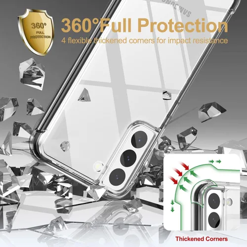 Miniatura 7 de SURITCH Funda transparente para Samsung Galaxy S22+ Plus de 6.6 pulgadas (solo protector de pantalla), [protector de pantalla integrado] carcasa