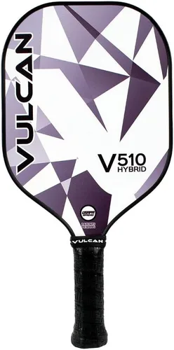 Miniatura 4 de Vulcan Pala de pickleball V510 Rendimiento híbrido Núcleo de polipropileno - Superficie de fibra de carbono Aprobado por USAP Varios
