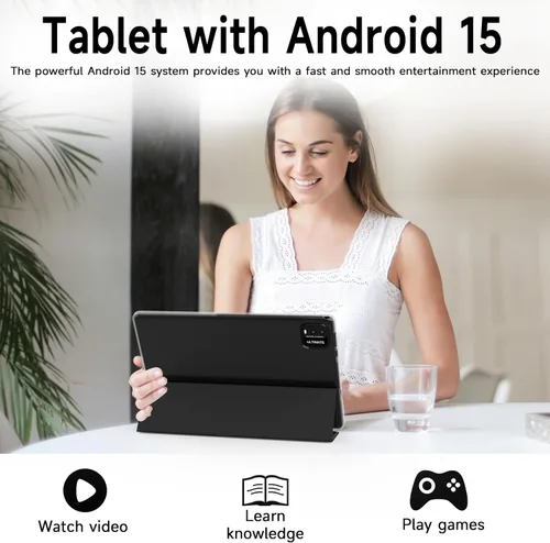 Miniatura 5 de ATOZEE Tableta Android de 10 Pulgadas con Estuche Protector para Tabletas y Lápiz Táctil Android 15 Tablets 5G WiFi-6 Pantalla IPS Full HD de 1280 *
