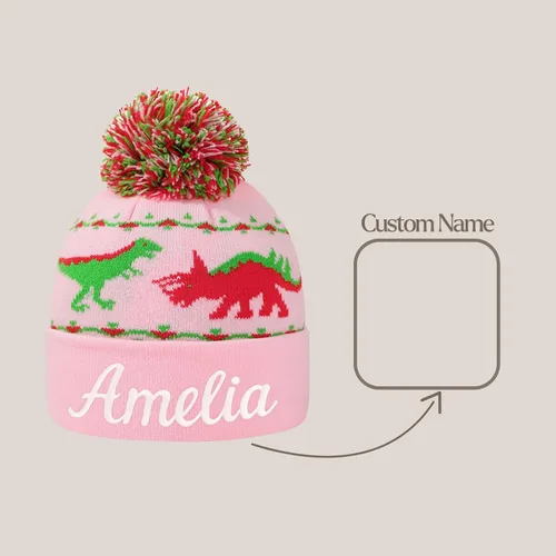 Miniatura 8 de Gorros personalizados de dinosaurio para bebé, sombrero personalizado para niños, sombrero bordado con nombre para niño y niña