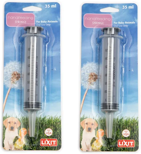 Miniatura 5 de Lixit Jeringa de alimentación manual para animales bebé, 10 ml