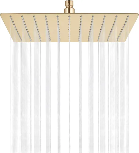 Midanya Cabezal de ducha de lluvia, cabezal de ducha grande de acero inoxidable de alta presión, cabezal de ducha cuadrado de cascada de baño, Oro