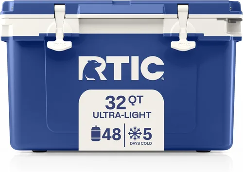 RTIC Refrigerador duro ultraligero de 32 cuartos de galón con aislamiento portátil para bebidas, bebidas, playa, camping, picnic, pesca, barco,