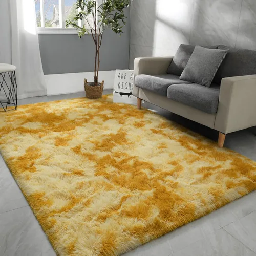 Miniatura 9 de Hutha Alfombras de Área Grandes de 5x8 pies para Sala de Estar, Alfombra Moderna Súper Suave y Esponjosa para Dormitorio, Alfombras Shag Peludas