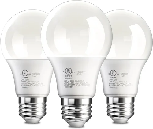 Miniatura 16 de TJOY Bombillas LED A19, foco LED equivalente a 60 vatios, luz blanca cálida suave 2700K, eficiente 9W, casquillo E26 estándar, foco de ahorro