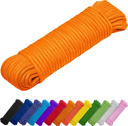 Miniatura 26 de TECEUM Cuerda – 90 pies x 1/4 pulgada (7mm) – Verde Ejército – Cuerda Utilitaria Versátil y Resistente – Acampada, Artesanía, Asta de Bandera