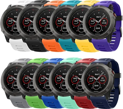 Miniatura 2 de Correa para Garmin Fenix 3, correa de repuesto de silicona suave para reloj inteligente Garmin Fenix 3 HR (sin rastreador)