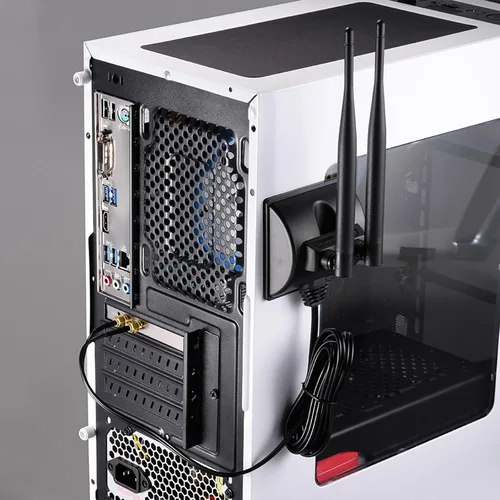 Miniatura 5 de Eightwood Antena WiFi macho RP-SMA de doble banda de 2.4 GHz y 5 GHz + cable hembra RP-SMA de 9.8 pulgadas, paquete de 2 unidades para tarjeta