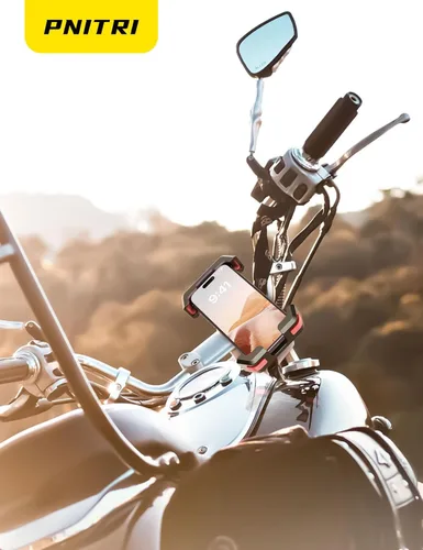 Miniatura 9 de Pnitri Paquete de 2 soportes para teléfono de bicicleta [juego de regalo mejorado 2025] - Accesorios para soporte de motos, 3S fácil de instalar