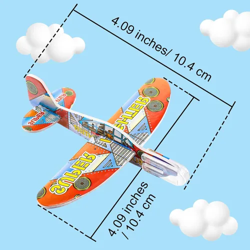 Miniatura 4 de Libima 144 piezas de aviones de espuma de juguete para niños, aviones planeadores a granel, juguetes voladores al aire libre, regalos de fiesta