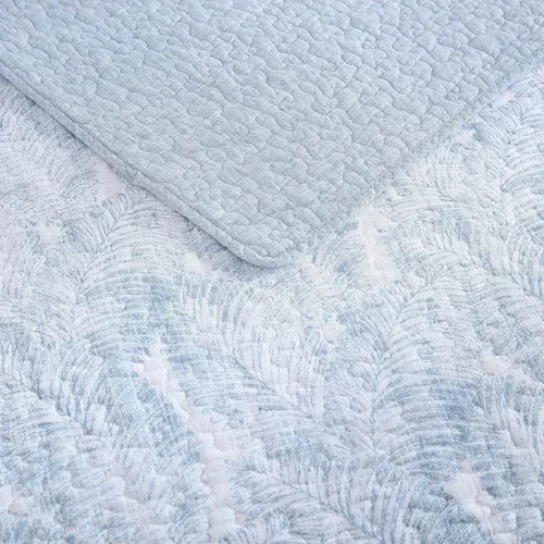Miniatura 8 de Tommy Bahama - Juego de edredón tamaño Queen, decoración reversible de algodón para dormitorio con fundas a juego, ropa de cama costera con reverso