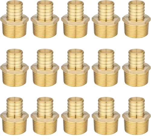 Miniatura 10 de PEX Fittings - Adaptador NPT macho de 1 pulgada, PEX F1807 a 1 pulgada NPT macho adaptador roscado latón (10 unidades)