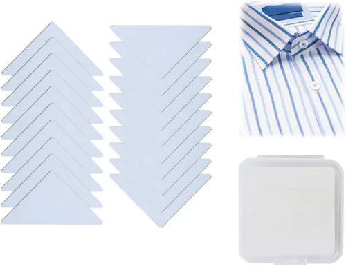 80 piezas de estancias de cuello para polo, autoadhesivas, sin rizos, cuello de camisa de vestir para hombre, cuello tipo polo fijo, ideal para