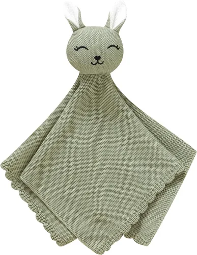 Miniatura 14 de LAWKUL Manta de seguridad suave para recién nacidos, niños y niñas, de punto para acurrucarse, cómoda, color camel, 16 x 16 pulgadas