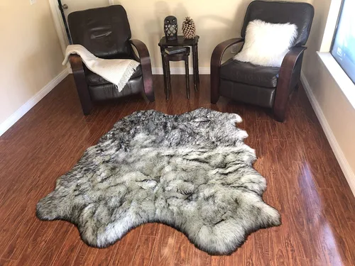 Miniatura 12 de LAMBZY Alfombra sintética de piel de oveja auténtica, con textura inferior gruesa, fuerte, fácil de lavar, resistente a las manchas, perfecta